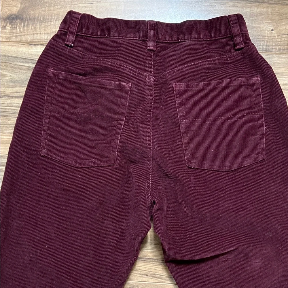L.L. Bean Women’s Maroon Corduroy Trousers Sz 4R ( W25x L30) - Picture 5 of 8